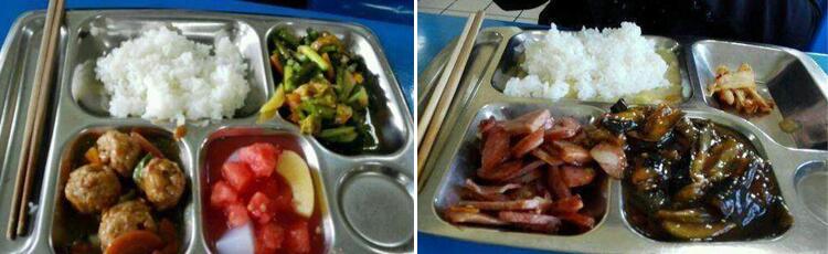 工廠食堂10元工作餐兩葷一素的飯菜是怎么樣的？